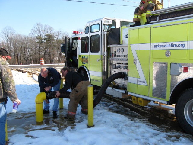 Testing a new water tank @ Hoods Mill